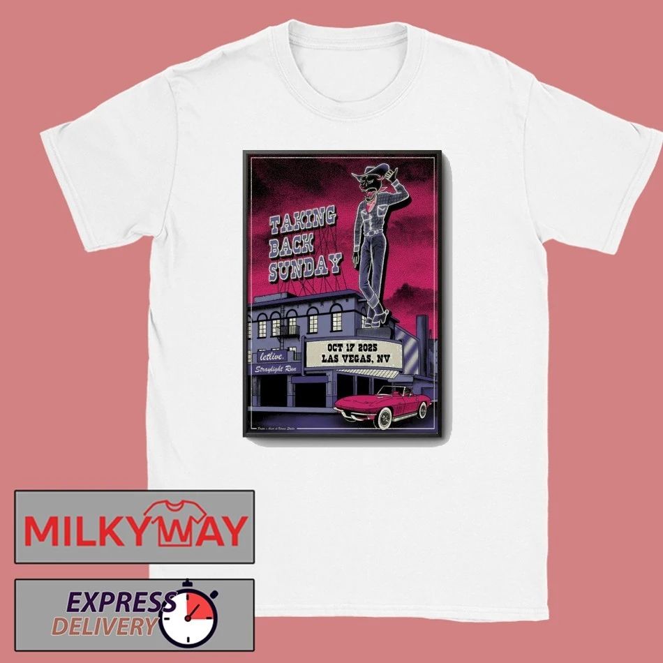 Taking Back Sunday Oct 17 2025 Fontainebleau Las Vegas, NV Poster shirt Unisex , , , Long Sleeve Tee