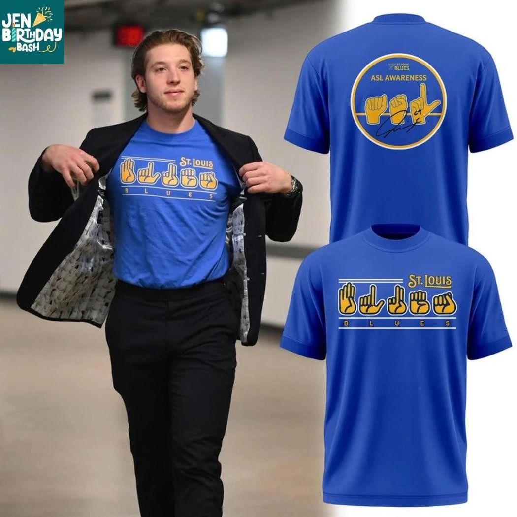 St. Louis Blues ASL Awareness Night 2026 Tribute Night Shirt Unisex , , , Long Sleeve Tee