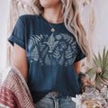 Boho Botanical Fern Mushroom Plant Nature Graphic Comfort Tee Unisex , , , Long Sleeve Tee