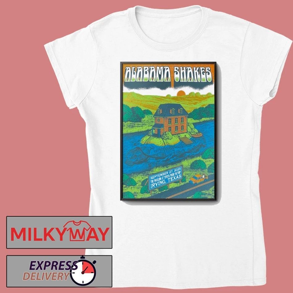 Alabama Shakes Sept 27 2025 Toyota Music Factory Irving, TX Poster shirt Unisex , , , Long Sleeve Tee