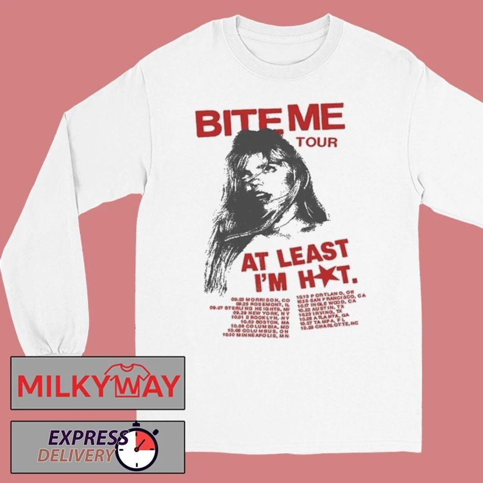 Renee Rapp Bite Me 2025 Tour At Least I’m Hot shirt Unisex , , , Long Sleeve Tee