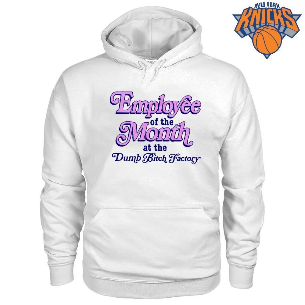 Employee of the Month at the Dumb Bitch Factory Funny Y2K Sarcastic Typography Shirt