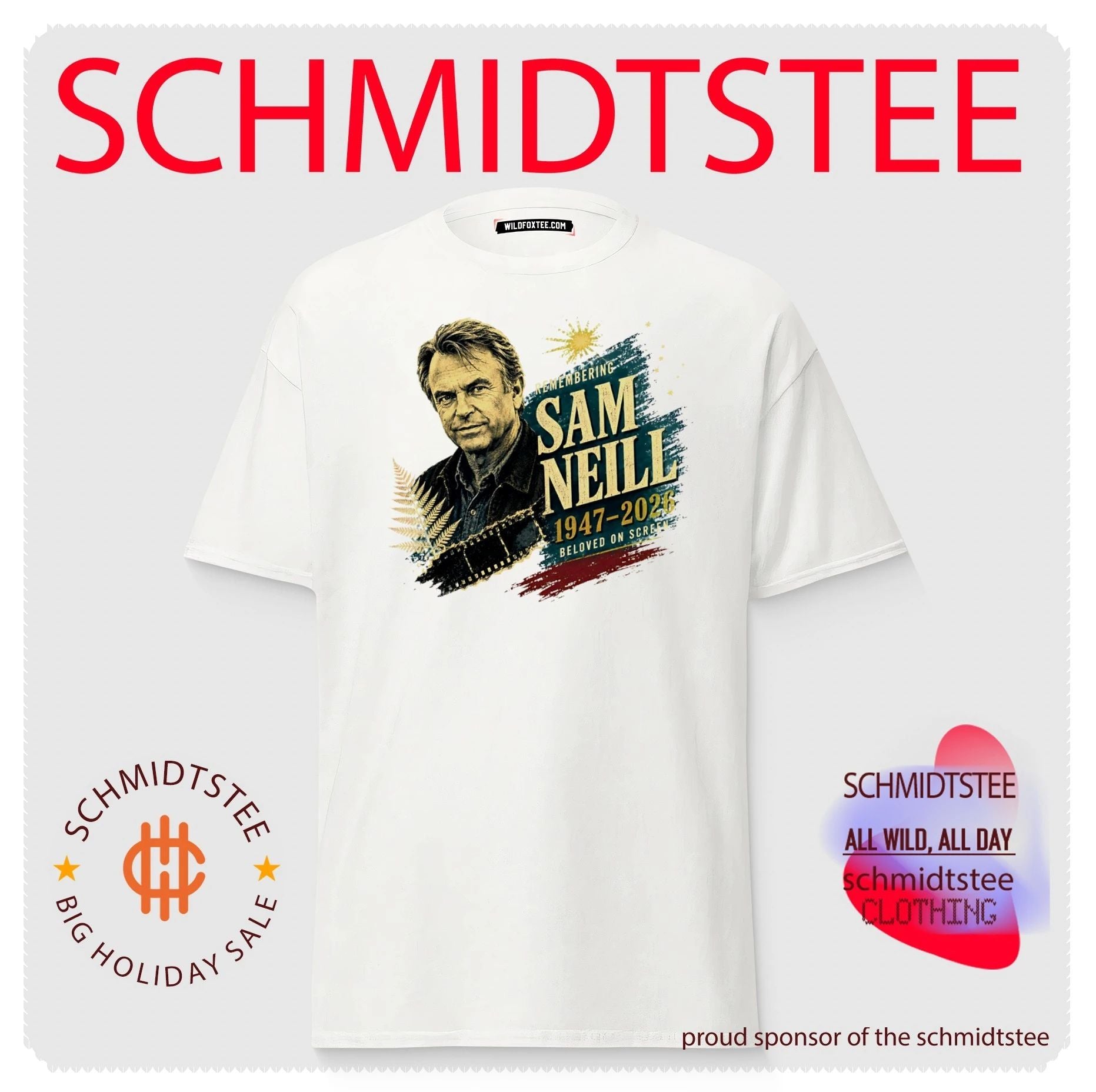 Sam Neill Remembering 1947-2026 Beloved on Screen shirt
