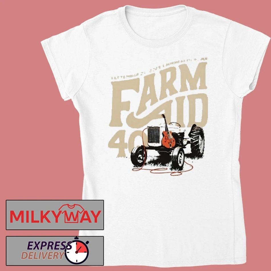 Farm Aid 40 Tractor Amp Shirt Unisex , , , Long Sleeve Tee