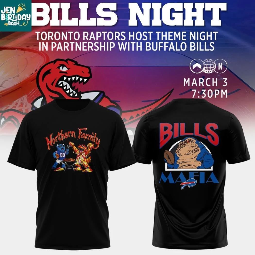 Toronto Raptors Bills Night Hey-Ey-Ey 2026 Northern Family Shirt Unisex , , , Long Sleeve Tee