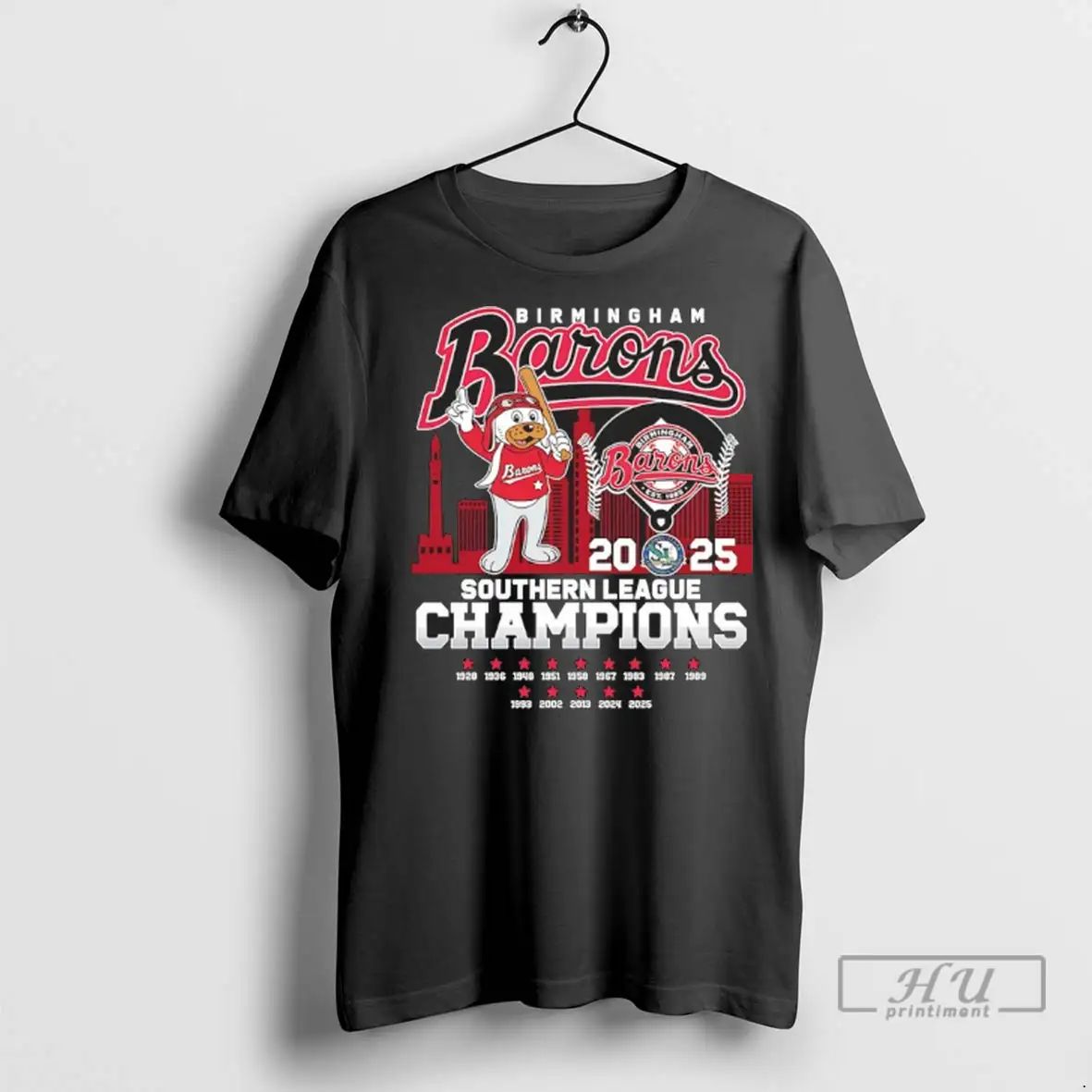 Officials Birmingham Barons 2025 Southern League 14x Champions Mascot T Shirts Unisex , , , Long Sleeve Tee