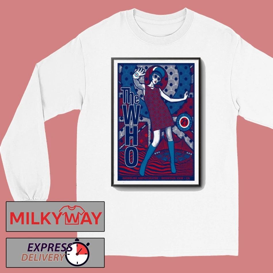 Sep 21, 2025 The Who Shoreline Amphitheatre, Mountain View, CA Poster shirt Unisex , , , Long Sleeve Tee
