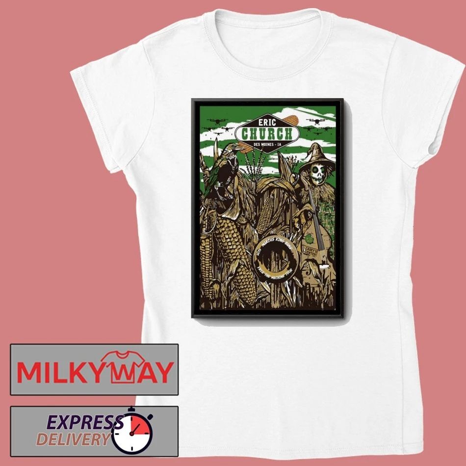 Eric Church Sept 27 2025 Free The Machine Tour Des Moines Poster shirt Unisex , , , Long Sleeve Tee