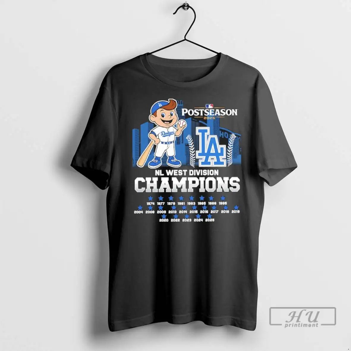 Officials Los Angeles Dodgers 2025 Nl West Division 23x Champions Mascot T Shirts Unisex , , , Long Sleeve Tee