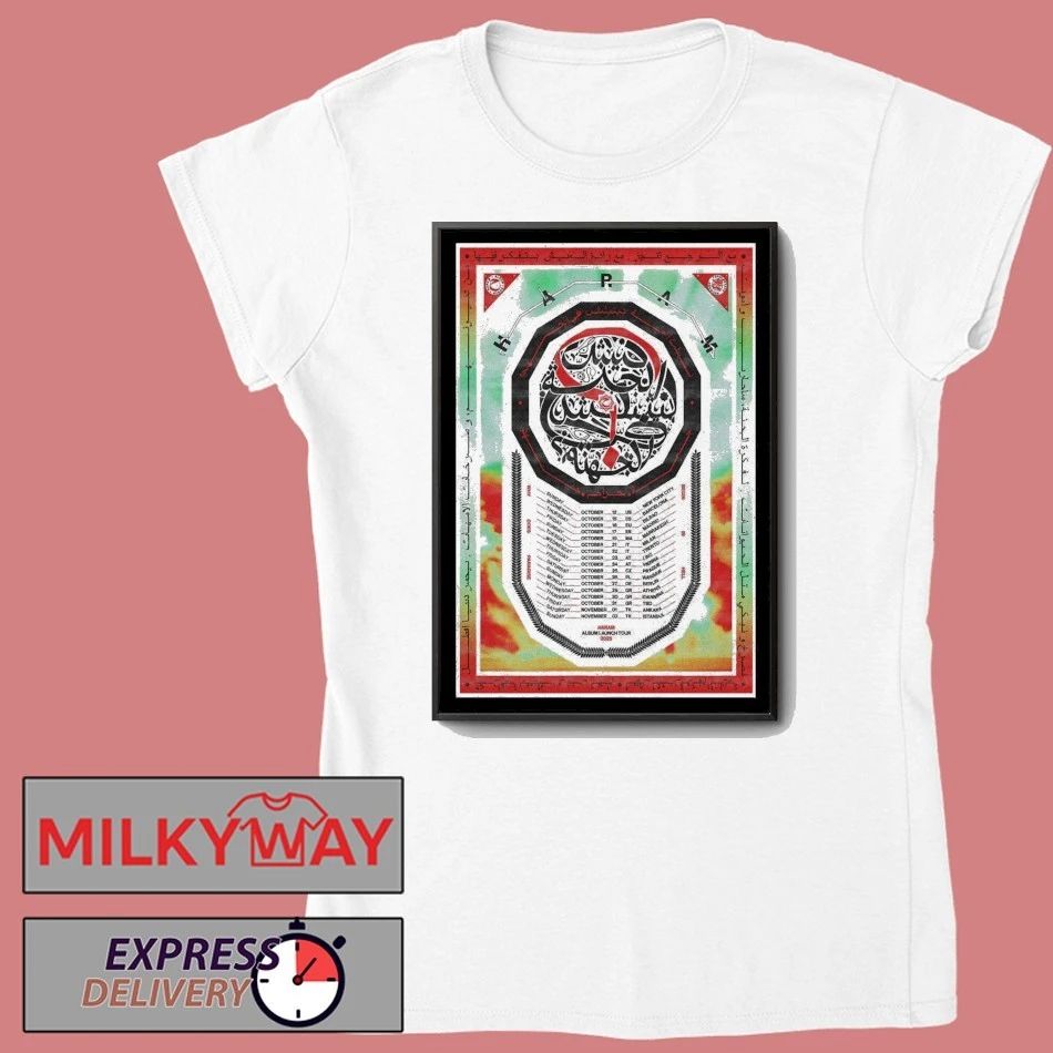 Haram Band 2025 Album Launch Tour Poster shirt Unisex , , , Long Sleeve Tee