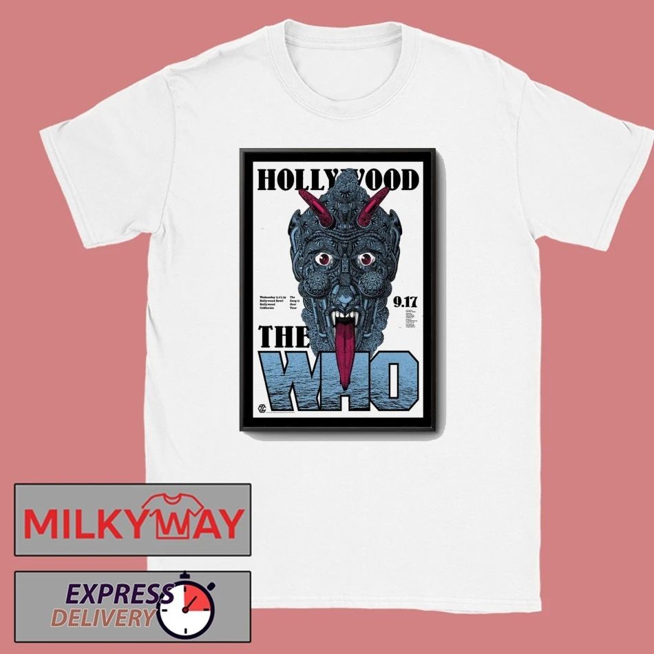 The Who September 17, 2025 Hollywood Bowl, Hollywood, CA Poster shirt Unisex , , , Long Sleeve Tee