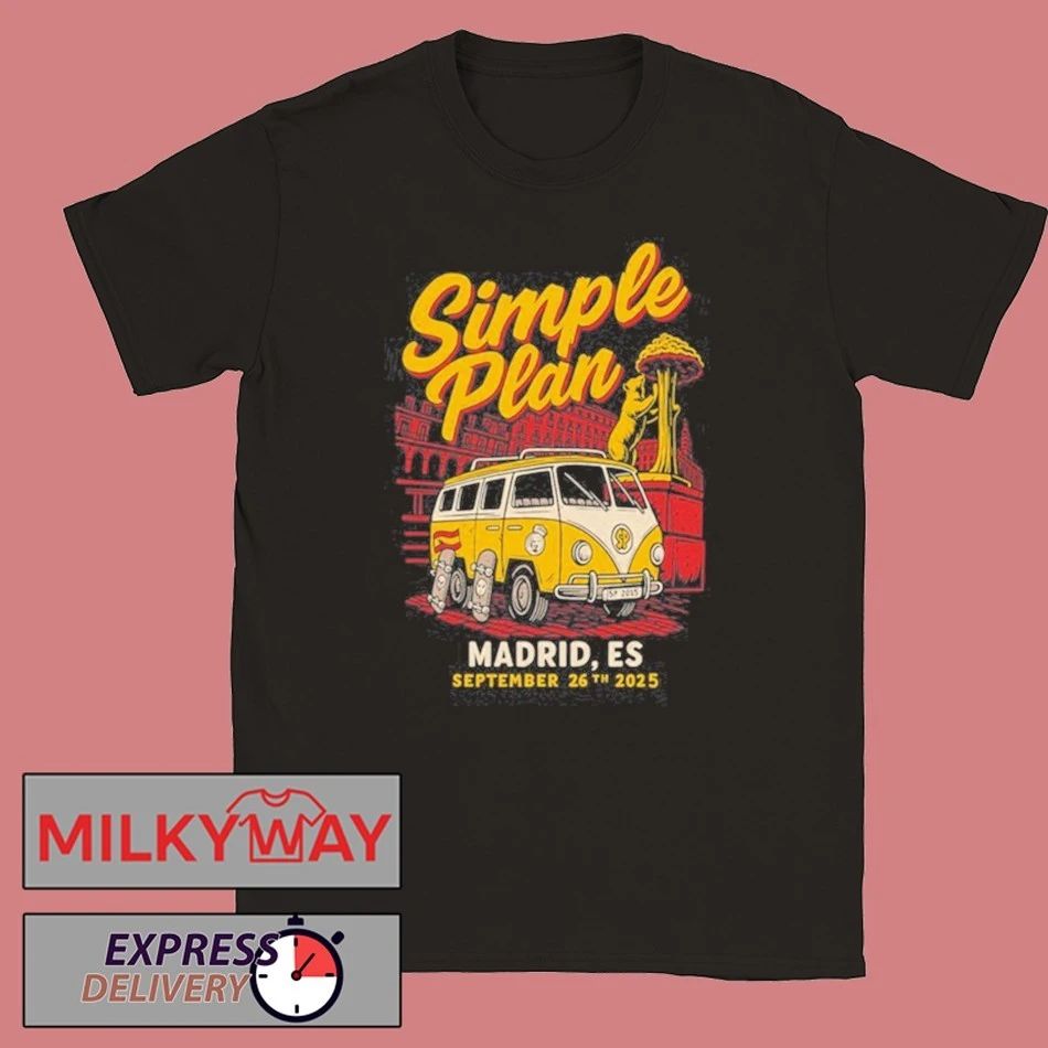 Simple Plan Sep 26 2025 Madrid, Spain, Palacio Vistalegre Shirt Unisex , , , Long Sleeve Tee