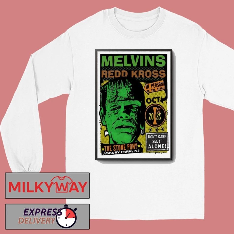 Melvins And Redd Kross Oct 1 2025 The Stone Pony in Asbury Park NJ Poster shirt Unisex , , , Long Sleeve Tee