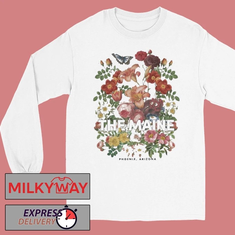 The Maine Floral Shirt Unisex , , , Long Sleeve Tee