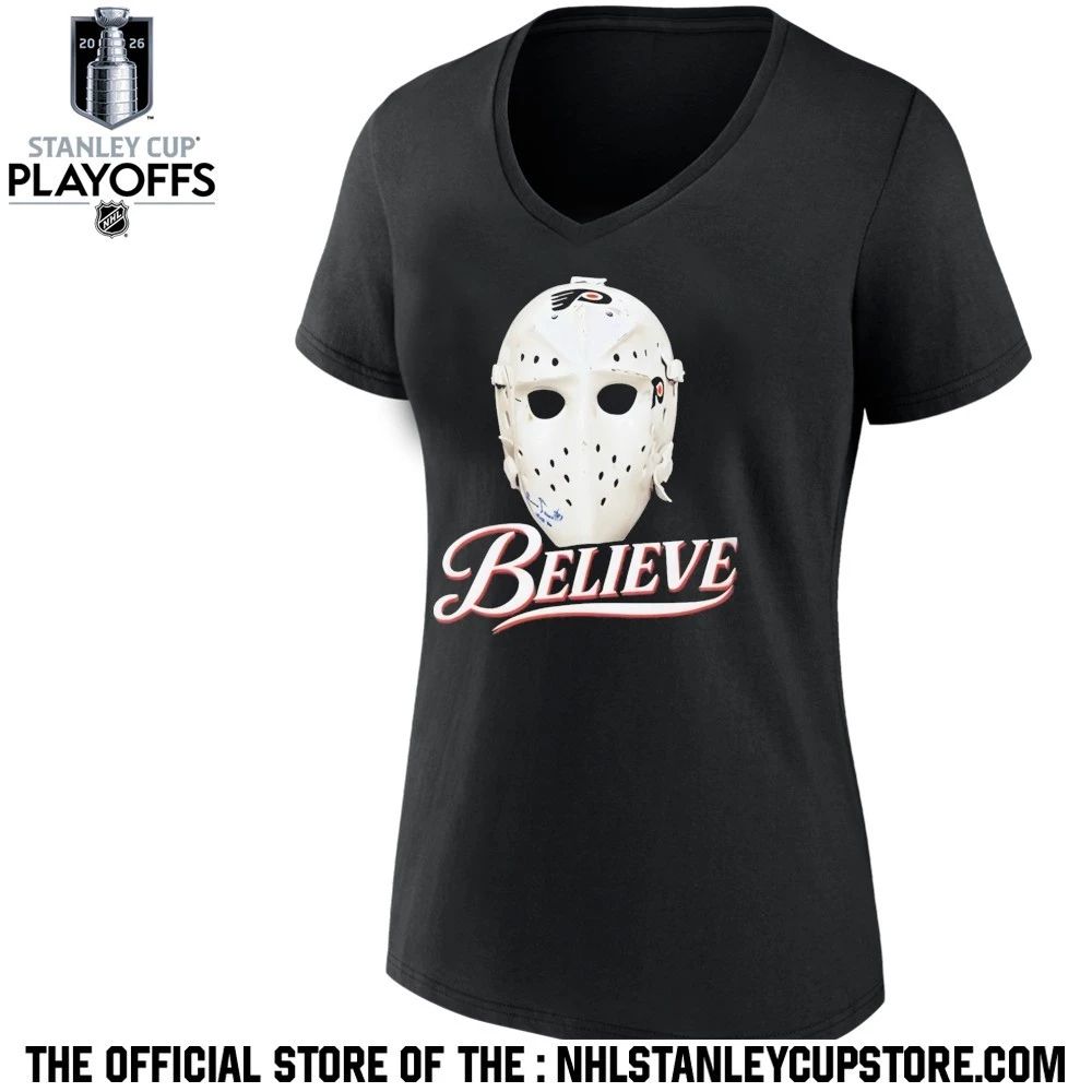 Flyers Bernie Parent Mask Believe 3.8% Shirt Unisex , , , Long Sleeve Tee