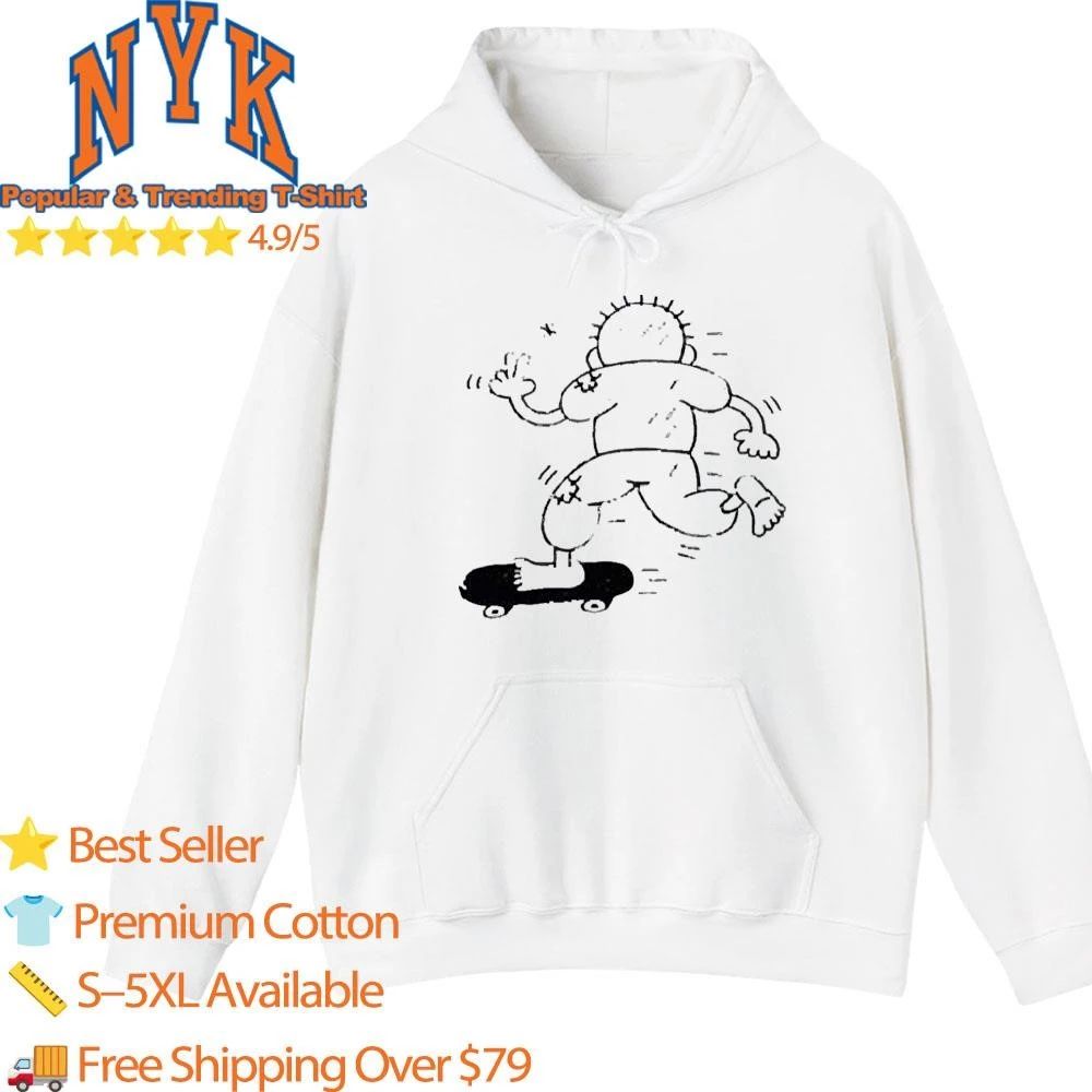 Keith Haring Style Minimalist Running Boy Skateboard Sketch shirt