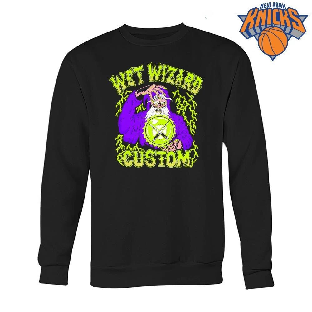 Wet Wizard Custom Purple Robe Magic Crystal Ball Lightning Shirt