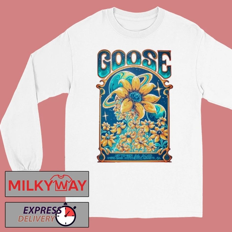 Goose Sep 26 2025 Ameris Bank Amphitheatre Shows shirt Unisex , , , Long Sleeve Tee