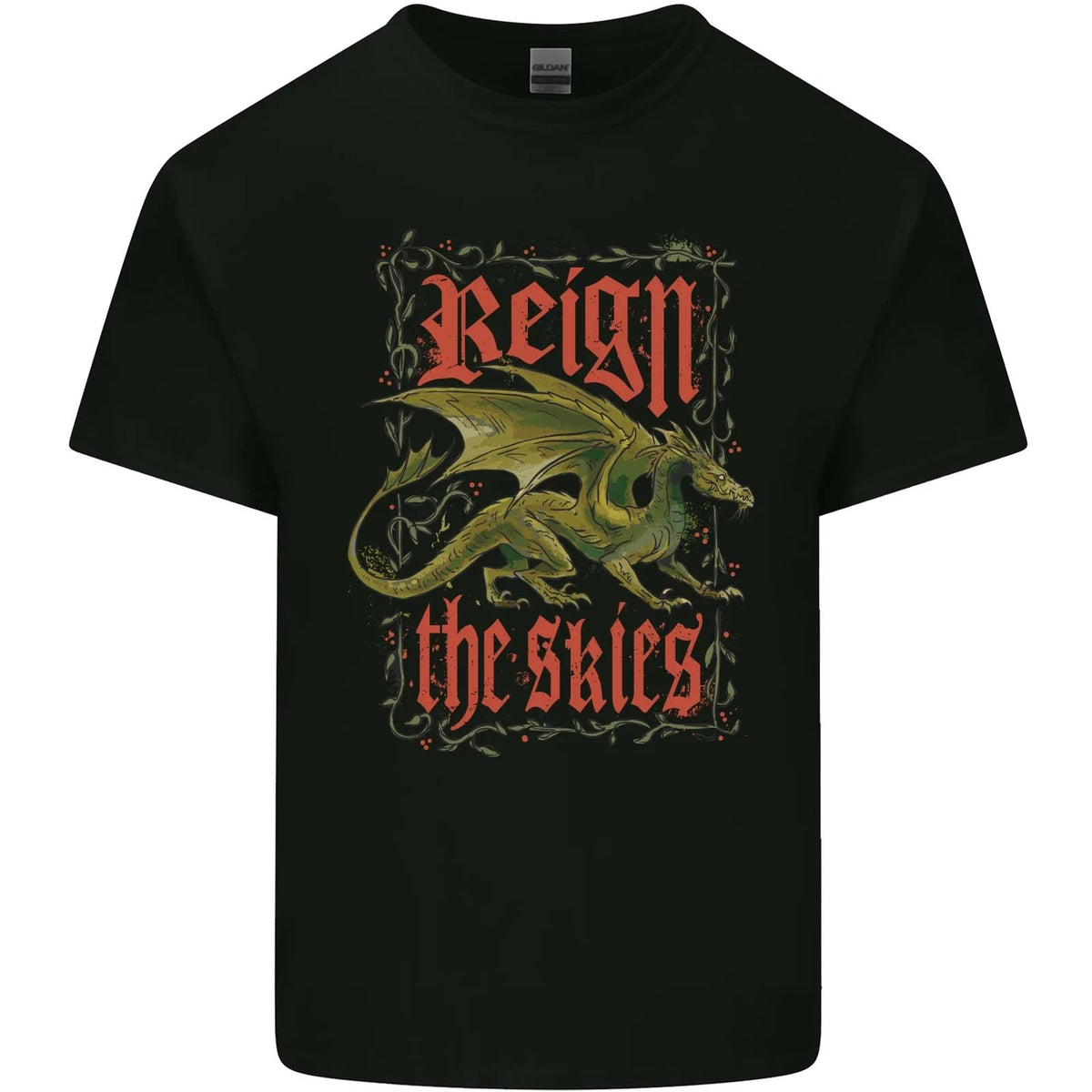 Fantasy Dragons Reign the Skies Mens Cotton Tee Top Unisex , , , Long Sleeve Tee