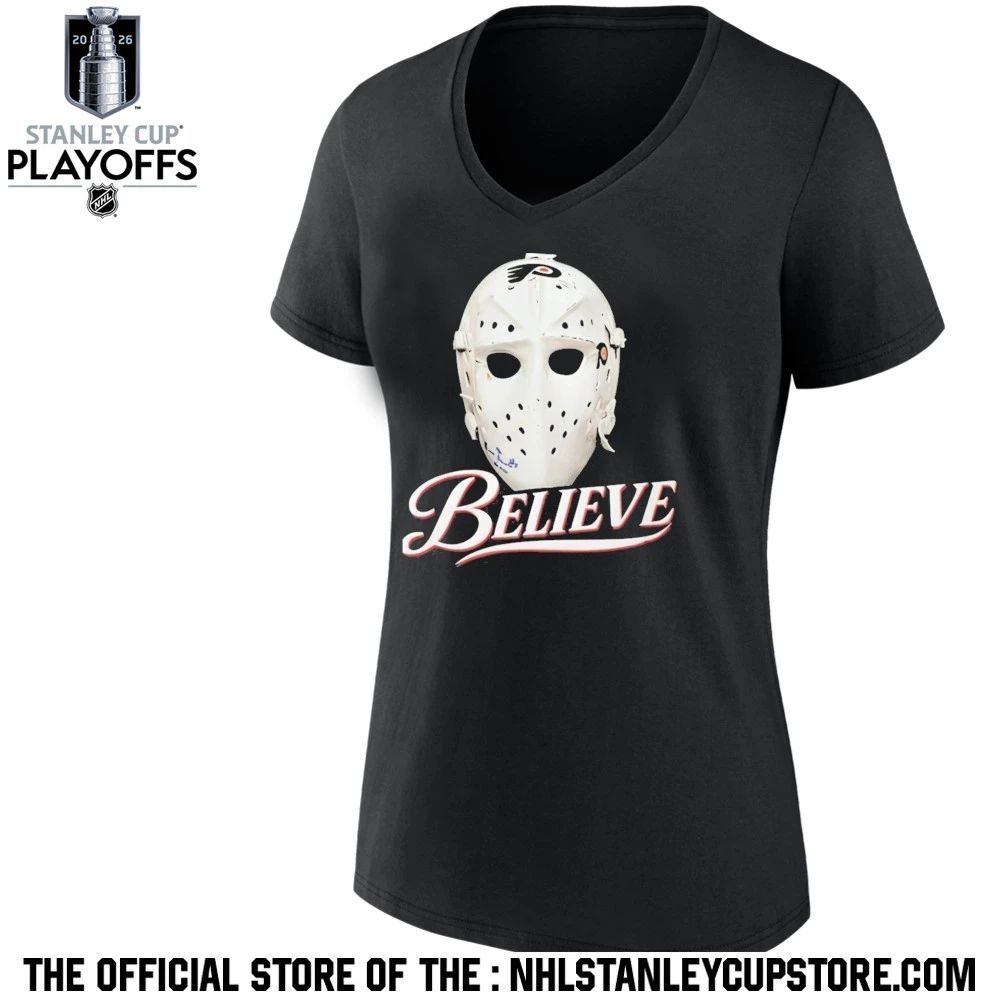 Philadelphia Flyers Bernie Parent Mask Believe Shirt Unisex , , , Long Sleeve Tee