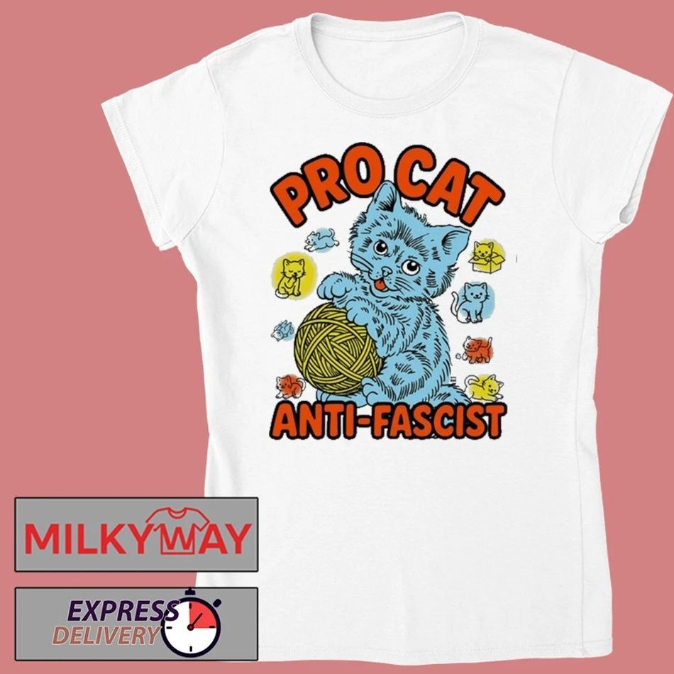 Pro Cat Anti Fascist Shirt Unisex , , , Long Sleeve Tee