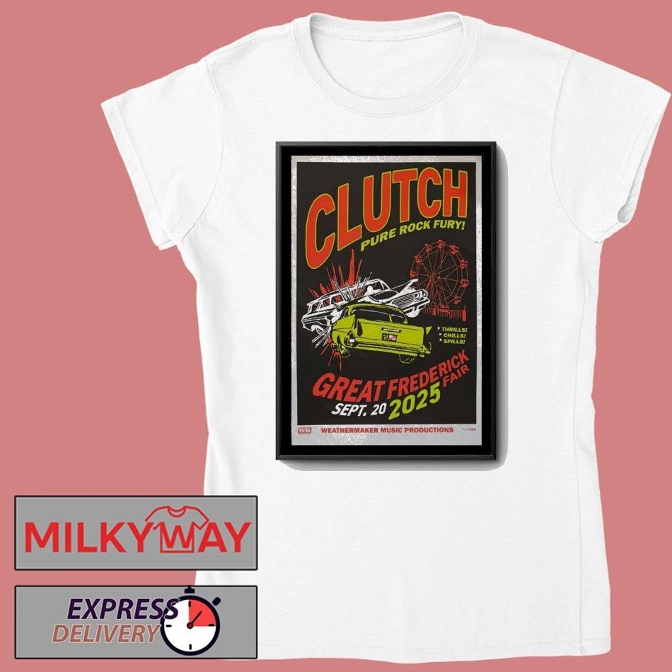 Clutch Sat 20 Sept 2025 Great Frederick Fair, Frederick, MD Poster shirt Unisex , , , Long Sleeve Tee