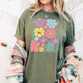 Boho Wildflower Comfort Tee Garment Dyed Style Nature Unisex , , , Long Sleeve Tee