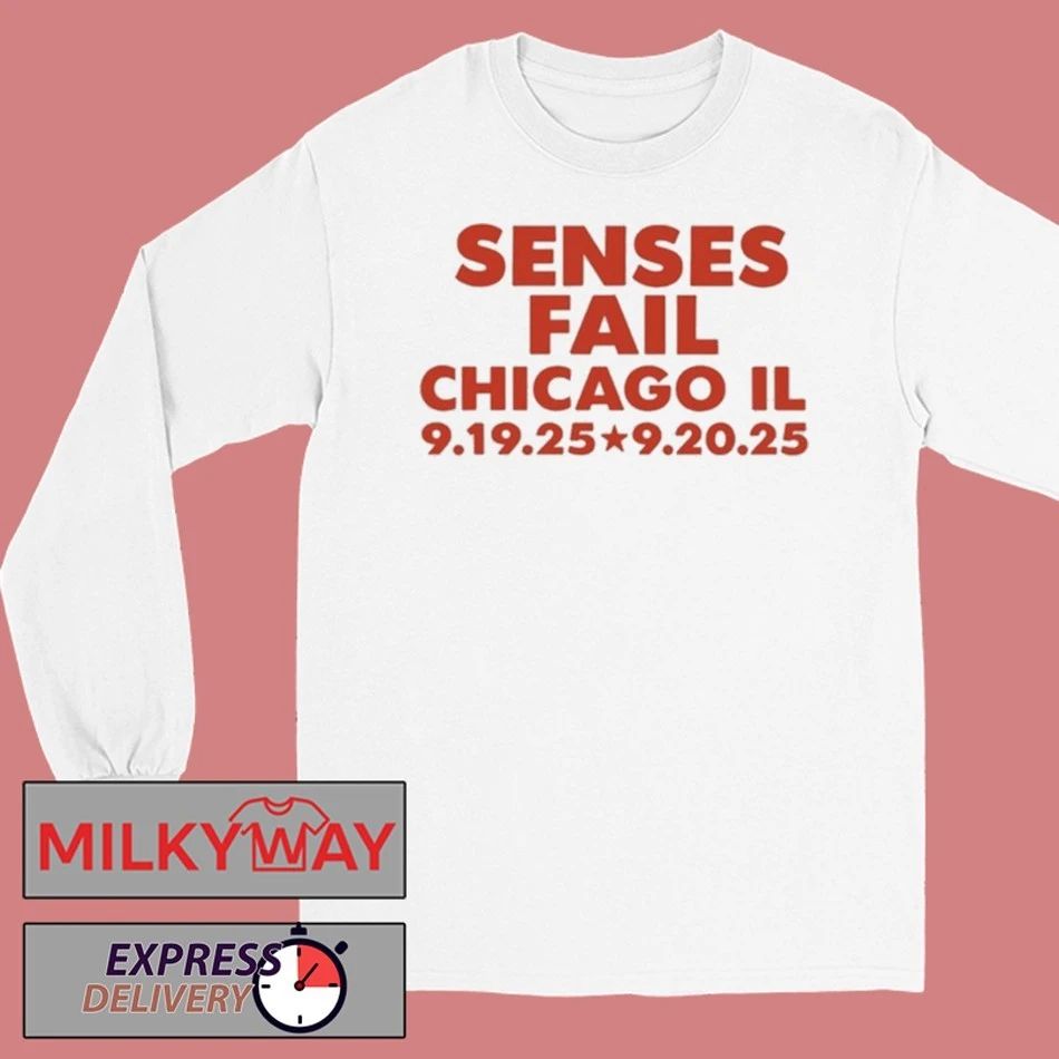 Senses Fail Tour Chicago, IL 09.19 + 09.20, 2025 Shirt Unisex , , , Long Sleeve Tee