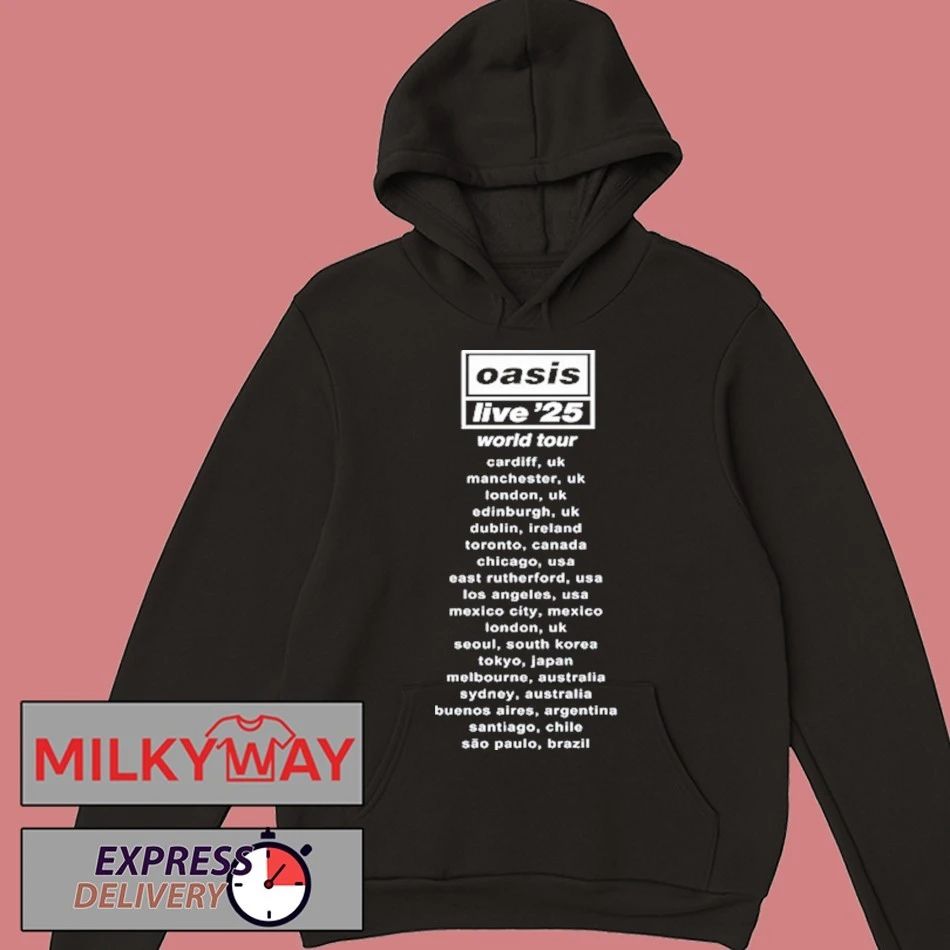 OASIS World Tour in Concert Live ’25 Unisex , , , Long Sleeve Tee