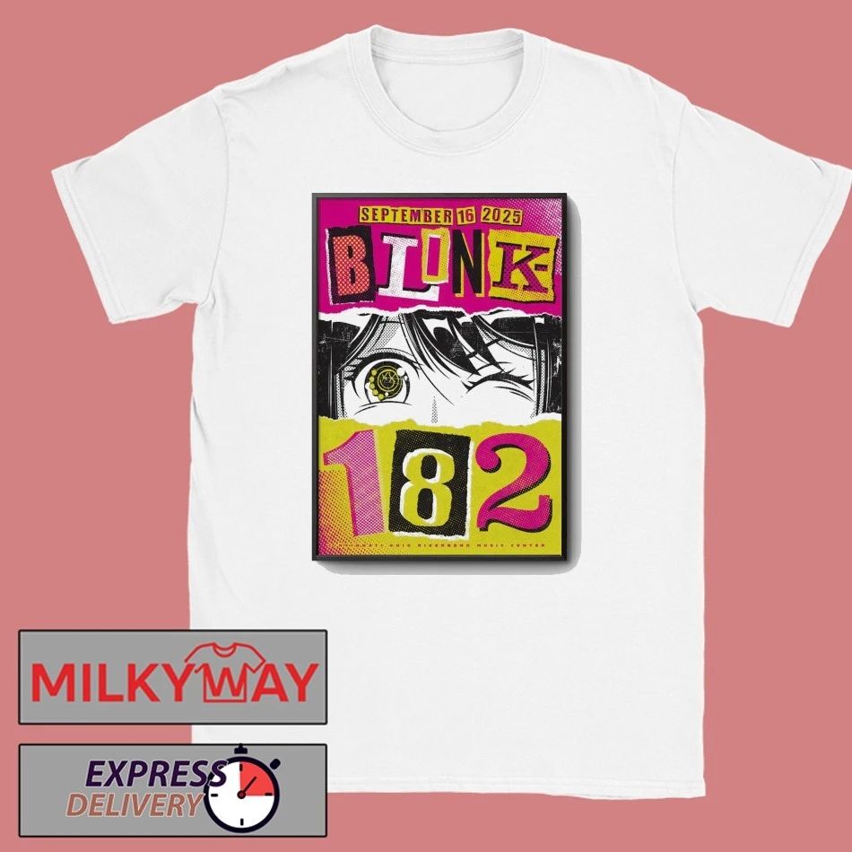 September 16 2025 Riverbend Music Center Blink 182 Poster shirt Unisex , , , Long Sleeve Tee