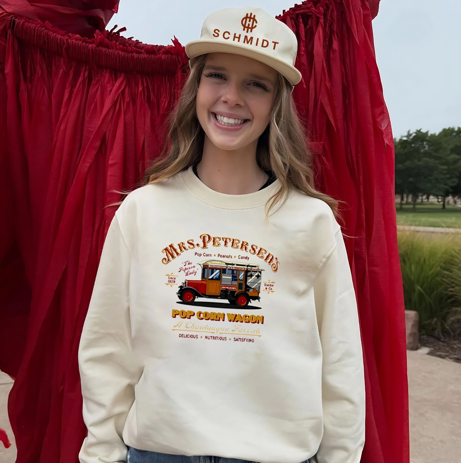 Mrs. Peterson’s Pop Corn Wagon The Popcorn Lady Since 1929 Chautauqua Favorite shirt