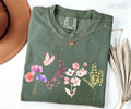 Pastel Floral Boho Comfort Tee Shirt Women's Spring Summer Apparel Unisex , , , Long Sleeve Tee