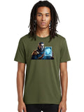 Man-Holding-Crystal Mens Graphic Tee, 100% Cotton, Casual Summer Wear Unisex , , , Long Sleeve Tee