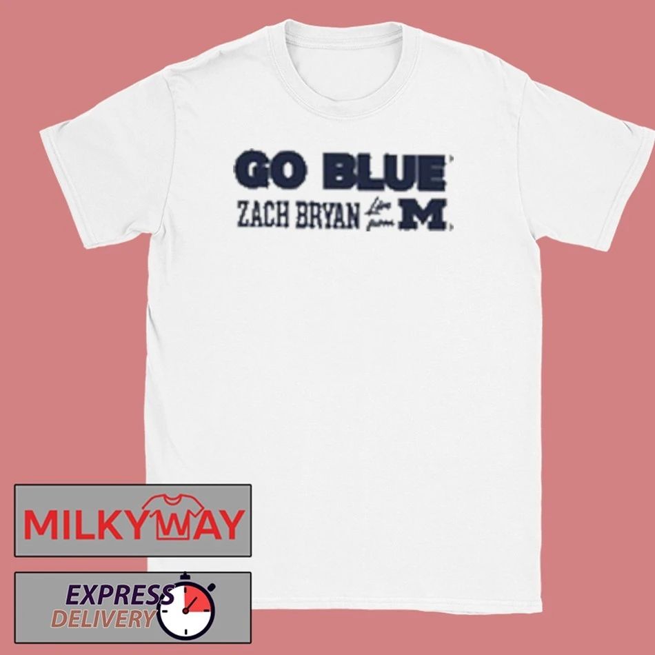 Go Blue Zach Bryan Live at Michigan 2025 shirt Unisex , , , Long Sleeve Tee