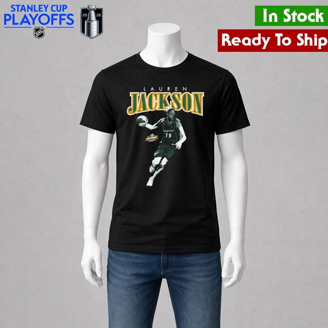 Lauren Jackson Seattle Storm Mitchell & Ness Court Origins Player BoyfriendUp Shirt Unisex , , , Long Sleeve Tee
