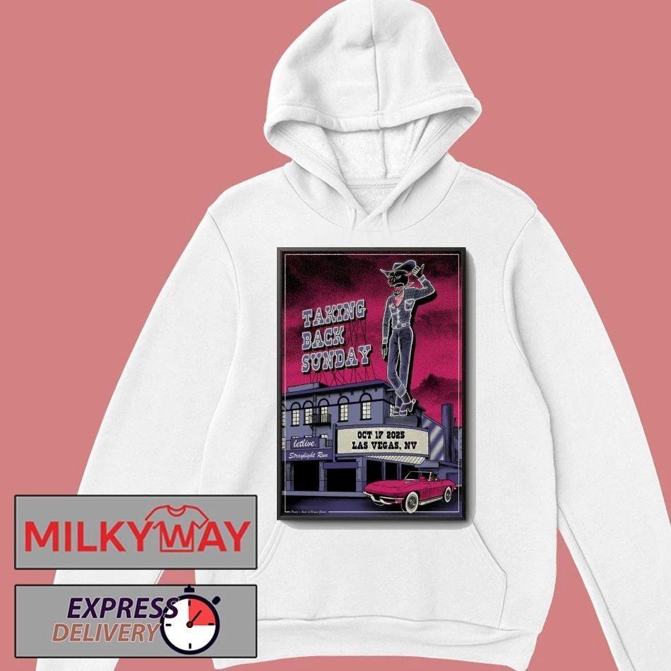 Taking Back Sunday Oct 17 2025 Fontainebleau Las Vegas, NV Poster shirt Unisex , , , Long Sleeve Tee