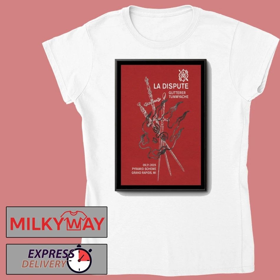 La Dispute Sep 21, 2025 Pyramid Scheme, Grand Rapids, MI Poster shirt Unisex , , , Long Sleeve Tee