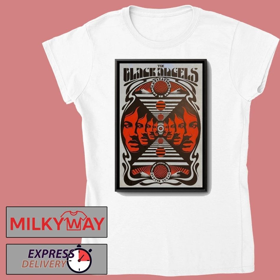 The Black Angels Sept 28 2025 Austin Texas New Poster shirt Unisex , , , Long Sleeve Tee