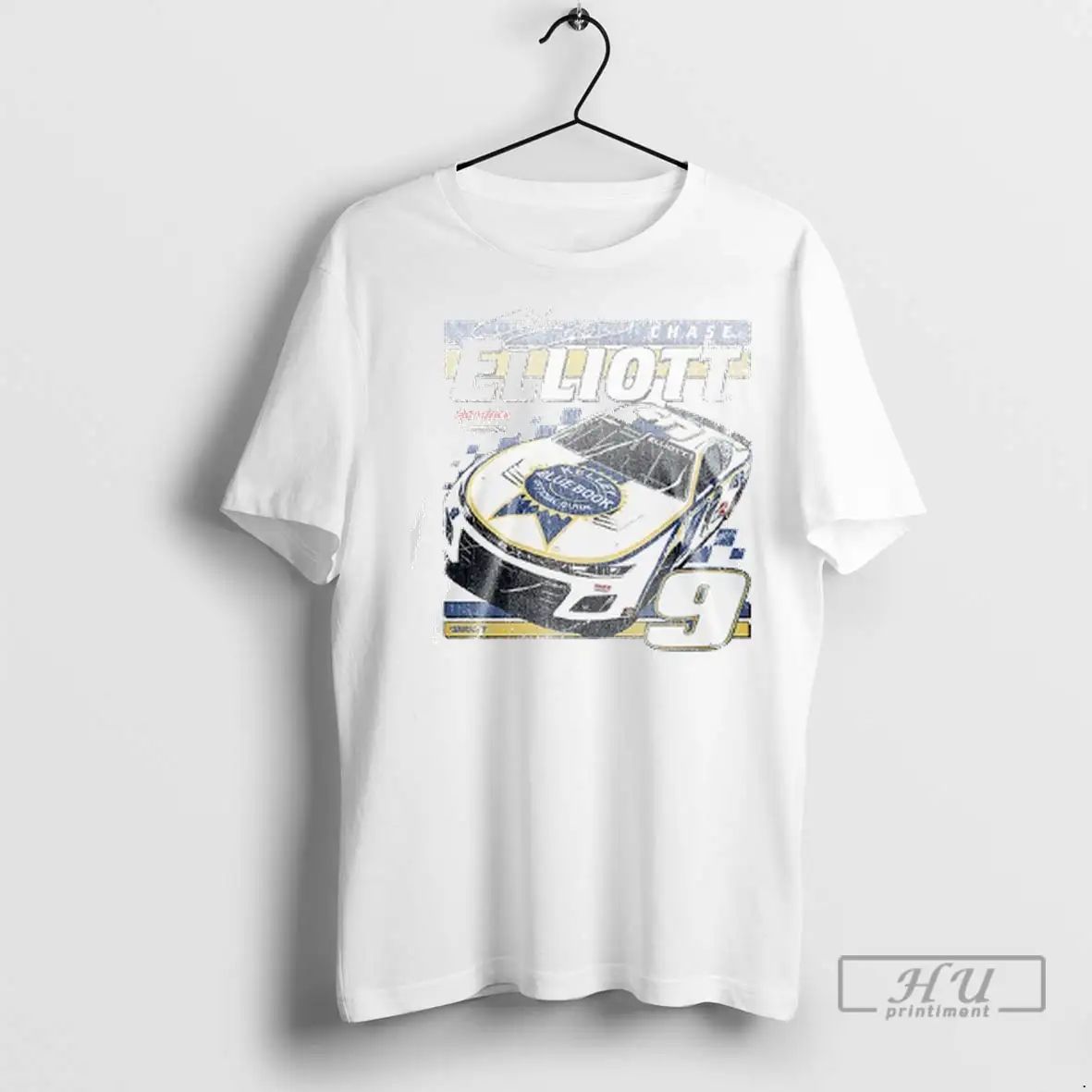 Officials Chase Elliott Ice Blue Racing Signature T Shirts Unisex , , , Long Sleeve Tee