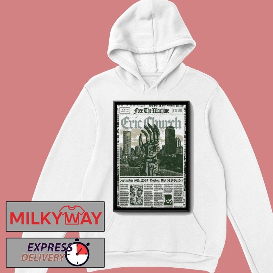 Eric Church Boston Massachusetts Concert Poster shirt Unisex , , , Long Sleeve Tee