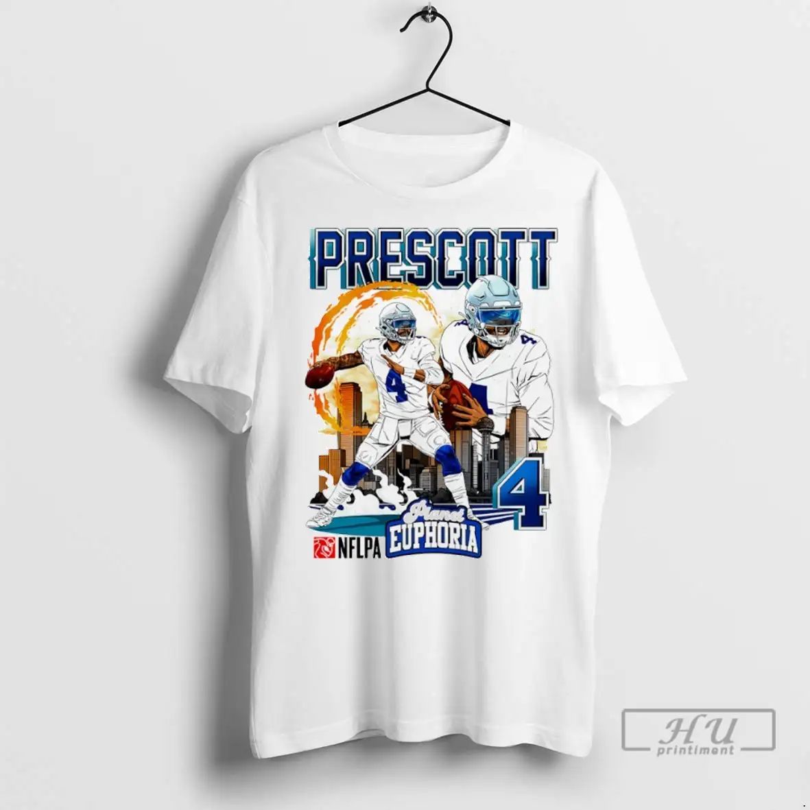 Officials Dak Prescott 4 Dallas Cowboys Football Comic T Shirts Unisex , , , Long Sleeve Tee