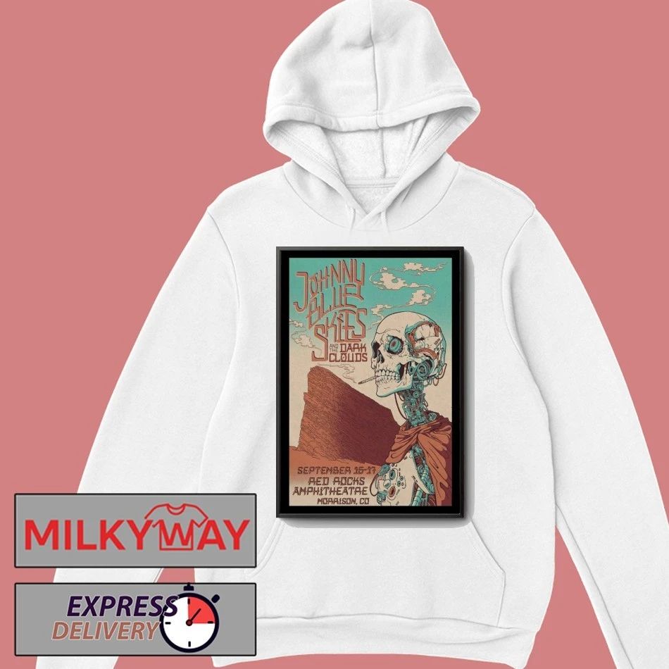Johnny Blue Skies Concert Red Rocks Morrison, CO September 17, 2025 Poster shirt Unisex , , , Long Sleeve Tee