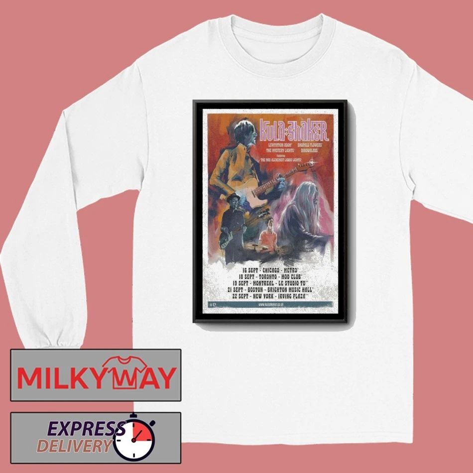 Poster Kula Shaker Tour September 2025 shirt Unisex , , , Long Sleeve Tee