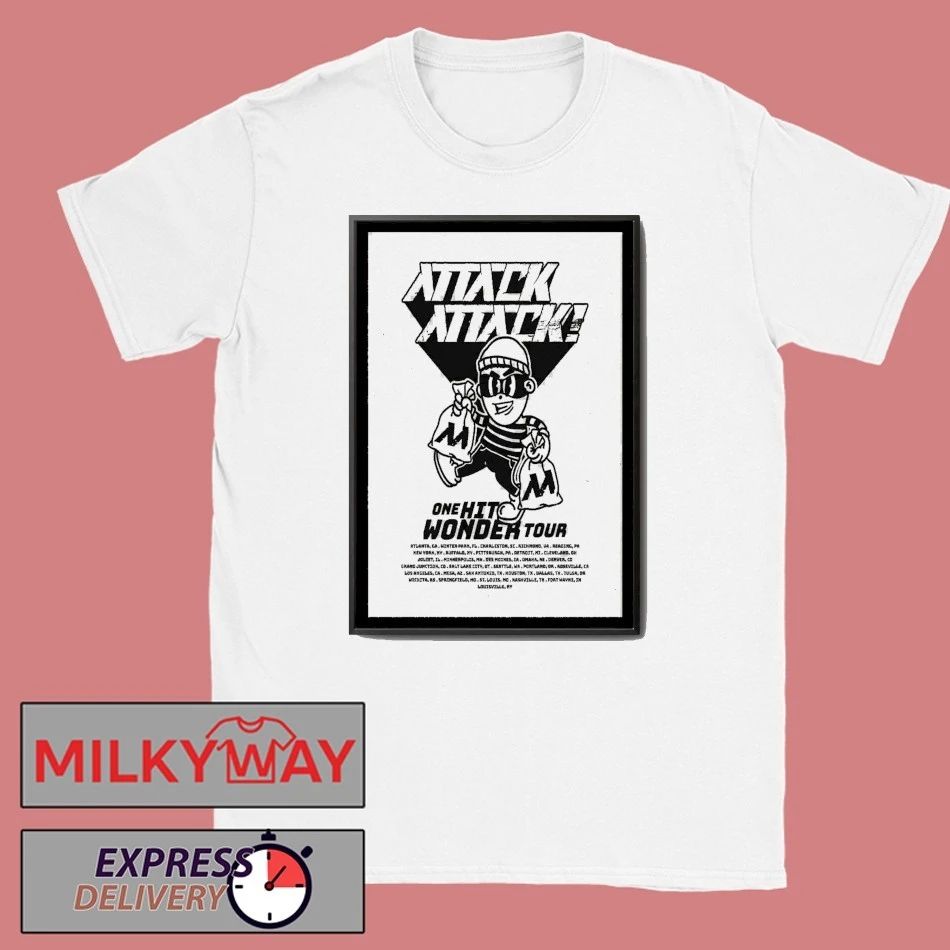 Poster One Hit Wonder Tour 2025 Attack Attack shirt Unisex , , , Long Sleeve Tee