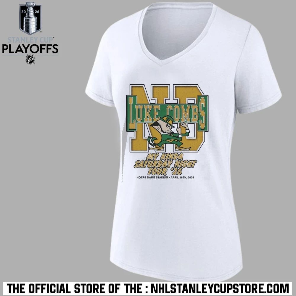 Luke Combs South Bend Indiana 2026 Tour Merch Tee At Notre Dame Stadium April 18 2026 Notre Dame Fighting Irish Shirt