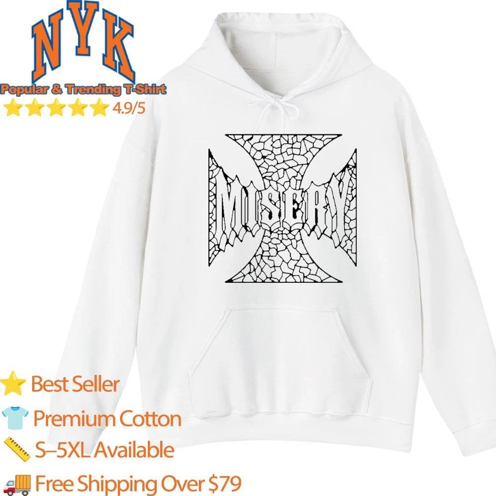 Misery Iron Cross Grunge Broken Mosaic Pattern Gothic Streetwear Shirt