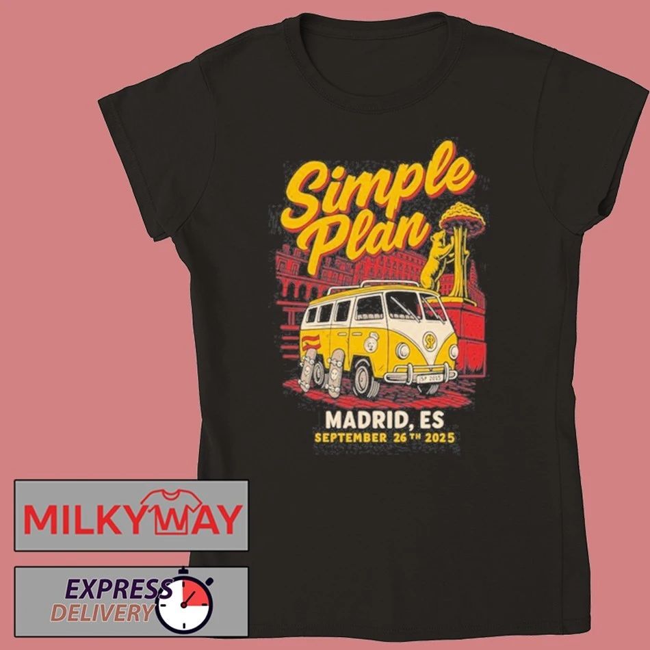 Simple Plan Sep 26 2025 Madrid, Spain, Palacio Vistalegre Shirt Unisex , , , Long Sleeve Tee