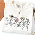 Daisy Comfort Tee Boho Floral Shirt Flower Graphic Gift Unisex , , , Long Sleeve Tee