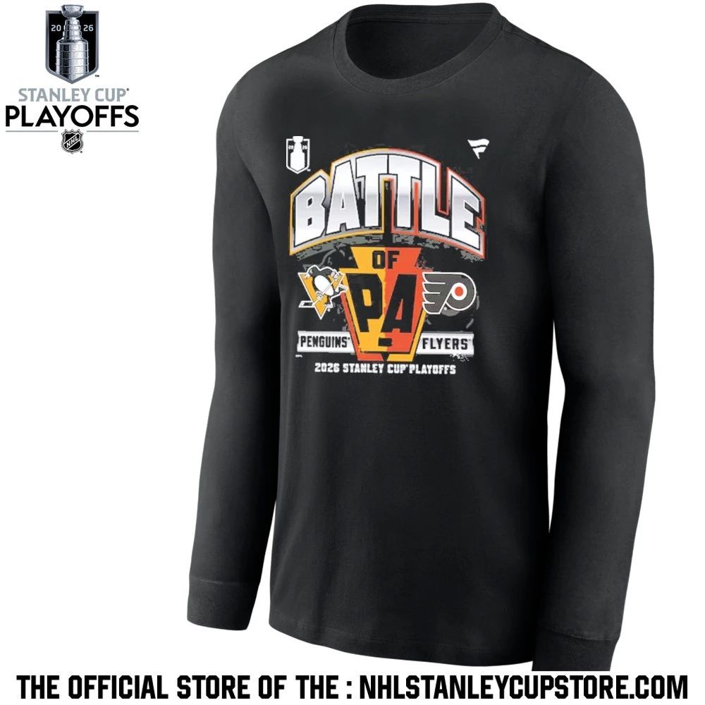Penguins Vs Flyers Battle of PA NHL Stanley Cup Playoffs 2026 Shirt Unisex , , , Long Sleeve Tee