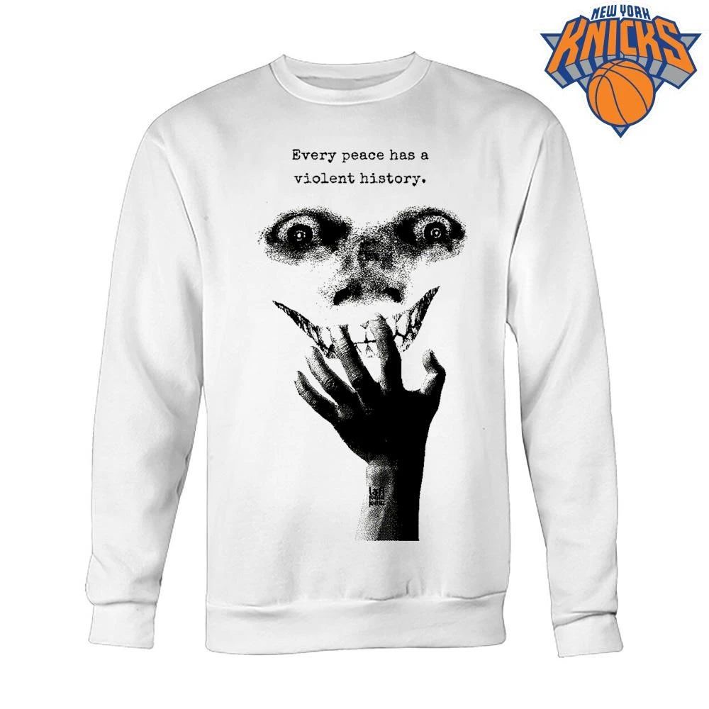 Every Peace Has A Violent History Creepy Smile Skull Dark Art Shirt
